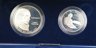 1993 - S Bill Of Rights Commemorative Proof Dollar & Half Dollar Coin Set In Ogp