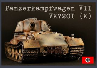 Pro - Built 1/35 Vk.  7201 (k) German Heavy Tank Advance 50