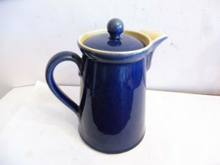 Found Vintage Large Denby Cottage Blue.  Stone Ware Coffee Pot Vgc