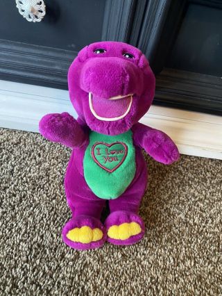Vintage Singing Barney Dinosaur Plush Sing I Love You Song 10 In Sound