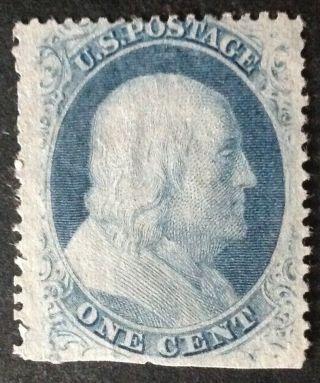 Usa 1851 - 61 1 Cent Blue Stamp Hinged