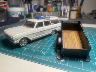 1963 Chevy Station Wagon.  1/25 Scale Plastic Built Model