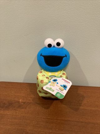 Hasbro Softies Plush Sesame Street Baby Cookie Monster 2016 Built In Blanket