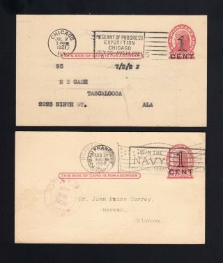 Ux34,  Upss S46 - 1 & S46 - 2 Postal Card