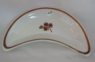 J& E Mayer Antique Ironstone Tea Leaf Bone Dish Copper Luster