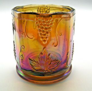Vintage Carnival Glass Jar Harvest Grapes Pattern By Indiana Glass - No Lid