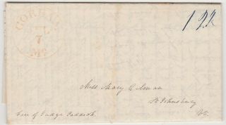 1842 Gorham Me Stampless Folded Letter To St Johnsbury Vt - Good Letter Gilman