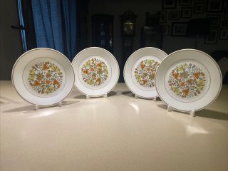 Set Of 4 Corelle Indian Summer 8 1/2 " Luncheon / Salad Plates