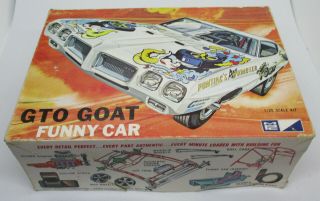 Mpc Gto Goat Funny Car 1/25 Scale Model W/ Instructions And Box