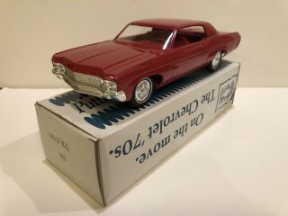 1970 Chevrolet Impala Promo Factory Dealer Model Red Near Amt Mpc Boxed