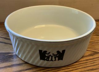 Vintage Hall China Tavern Silhouette Fluted 8 " French Souffle Baker Dish