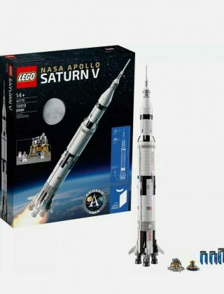 Lego Ideas Nasa Apollo Saturn V 92176 Outer Space Model Rocket For Kids.