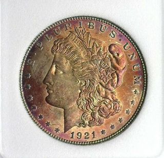 1921 Morgan Silver Dollar Gem Uncirculated Well Struck With Color