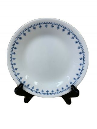 Vintage Pyrex Corelle - Snowflake Blue Garland Dessert Plate 6 3/4” Replacement