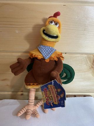 2000 Playmates 10 " Dreamworks Chicken Run Rocky Plush Beanbag Figure Toy Vintage