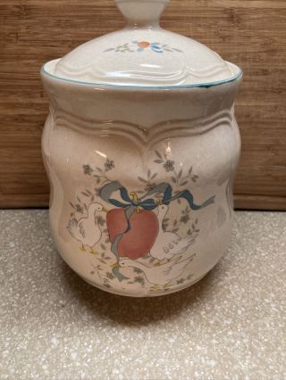 Vintage International China Marmalade Stoneware Goose Apple Storage Canister 10 "