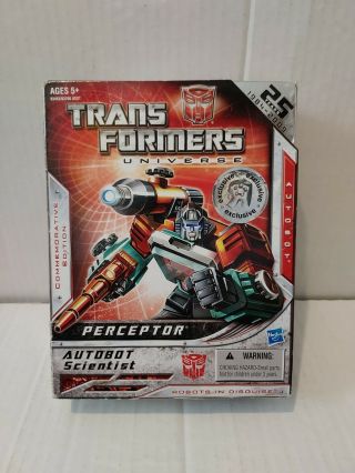 Transformers Universe 25th Anniversary Autobot Perceptor.  W/box.  Toys R Us