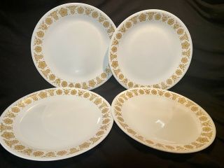 Vintage Corelle Butterfly Gold Dinner Plate Set Of 4 10.  25 "