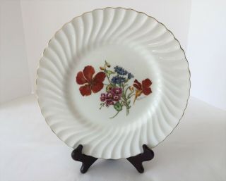 Minton England Flowers Hand - Painted Signed By Colclough Dinner Plate