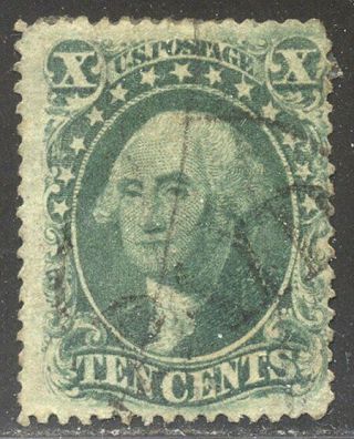 U.  S.  33 - 10c Green,  Type Iii ($190)