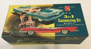 Amt 1/25 Scale 1959 Lincoln Continental Convertible Model Car Kit Built No Paint