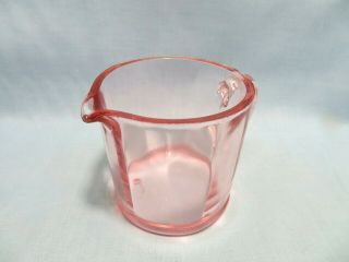 Vintage Pink Depression Glass Creamer - 2 3/4 " Tall & 2 7/8 " Dia.