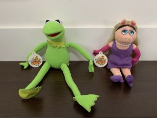 Walt Disney World Muppet Vision 3d Kermit The Frog & Miss Piggy Plush Jim Henson
