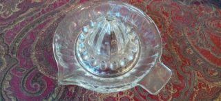 Vintage Glass Reamer/juicer With Handle And Spout