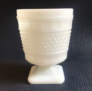 Napco Milk Glass Hobnail Footed Thumbprint Vase Planter 1180 Cleveland Oh Usa