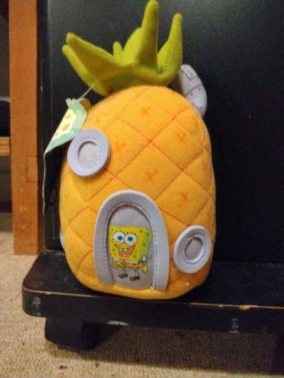 Rare Spongebob Squarepants Pineapple House 7 " Plush Toy Nanco Viacom W Tags