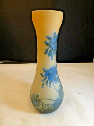 Daum Nancy Art Nouveau France Cameo Vase Pate De Verre Vintage Luxury Art Glass
