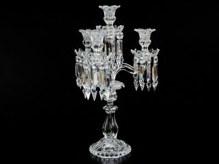 Magnificent Four Light Baccarat Crystal Candelabra/candle Holder.  19 " Height