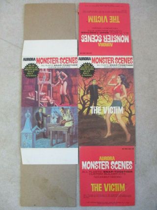 Vintage 1971 Monster Scenes The Victim Model Kit Box Only Aurora 632 - 130