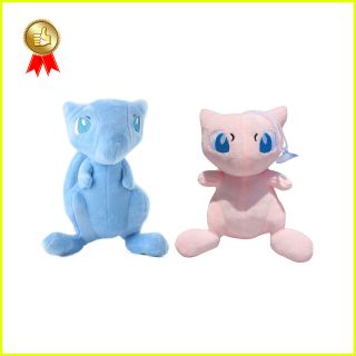 6 " Mew Pink & 7 " Shiny Mew Blue Soft Plush Doll Stuffed Animal Figure Toy