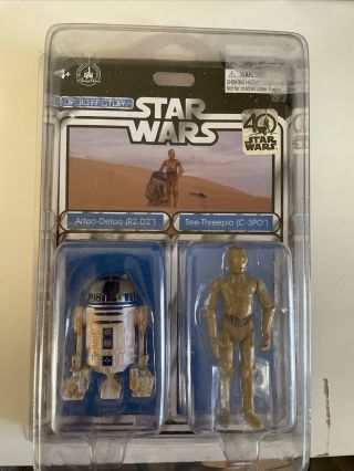 Star Wars Disney Parks Droid Factory 3.  75 " Droid 2 Pack R2 - D2 & C - 3po Moc