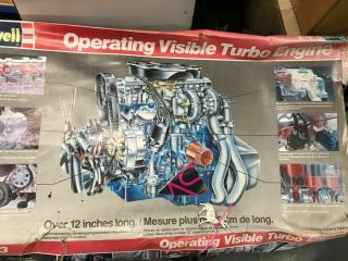 Vintage 1985 Revell Operating Visible Turbo Engine 1:3 8879 Model Motor 12 "