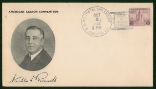 Mayfairstamps Us 1933 Fdr Cachet American Legion Convention Us Railway Postal Ca