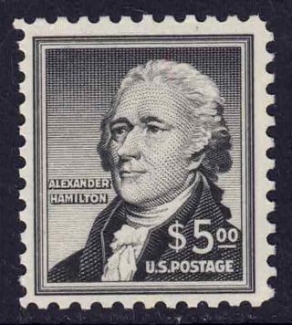Us Scott 1053 $5.  00 Hamilton Stamp Of 1956 Mnh Z10