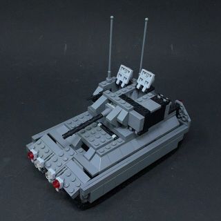 Brick Brigade Bradley Fighting Vehicle Dk Gray - Assembled W Inst & Minifigure