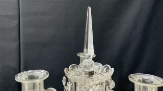 LARGE BACCARAT STYLE CRYSTAL GLASS CANDELABRA LUSTERS 5
