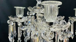 LARGE BACCARAT STYLE CRYSTAL GLASS CANDELABRA LUSTERS 6