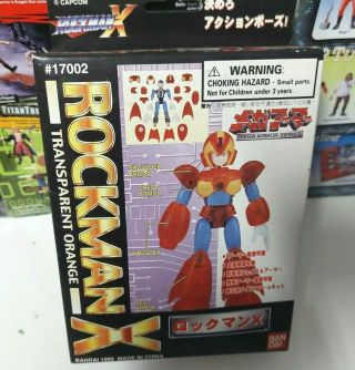 1999 Bandai Rockman X Transparent Orange Mega Armor Series Model Kit 17002