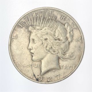 1927 - D Peace Dollar Au About Uncirculated Jo/734