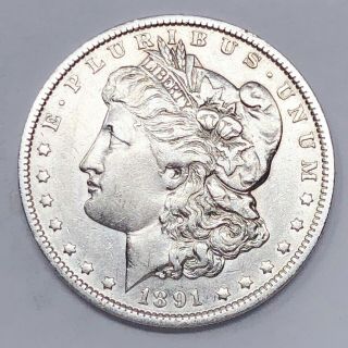1891 - O Au Morgan Silver Dollar 90 Silver $1 Coin Us Ww569