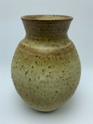 Edwin And Mary Scheier Vase With Mottled,  Textured Glaze