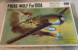 Hasegawa 1:32 Focke - Wulf Fw190a German Fighter - Open Box/ Parts/ Vintage