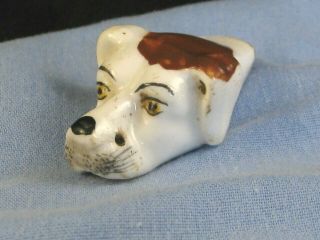 Staffordshire Pottery Porcelain Georgian Antique Figural Dog Hound Whistle