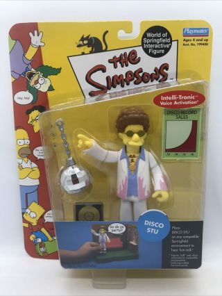The Simpsons Disco Stu World Of Springfield Figure Playmates Series 9