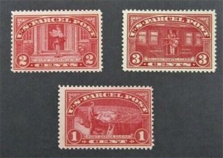 Nystamps Us Parcel Post Stamp Q1 - Q3 Mognh N19y1644