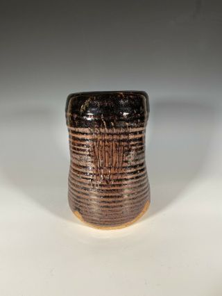 Studio Pottery Vase By Master Daniel Rhodes Alfred U Professor